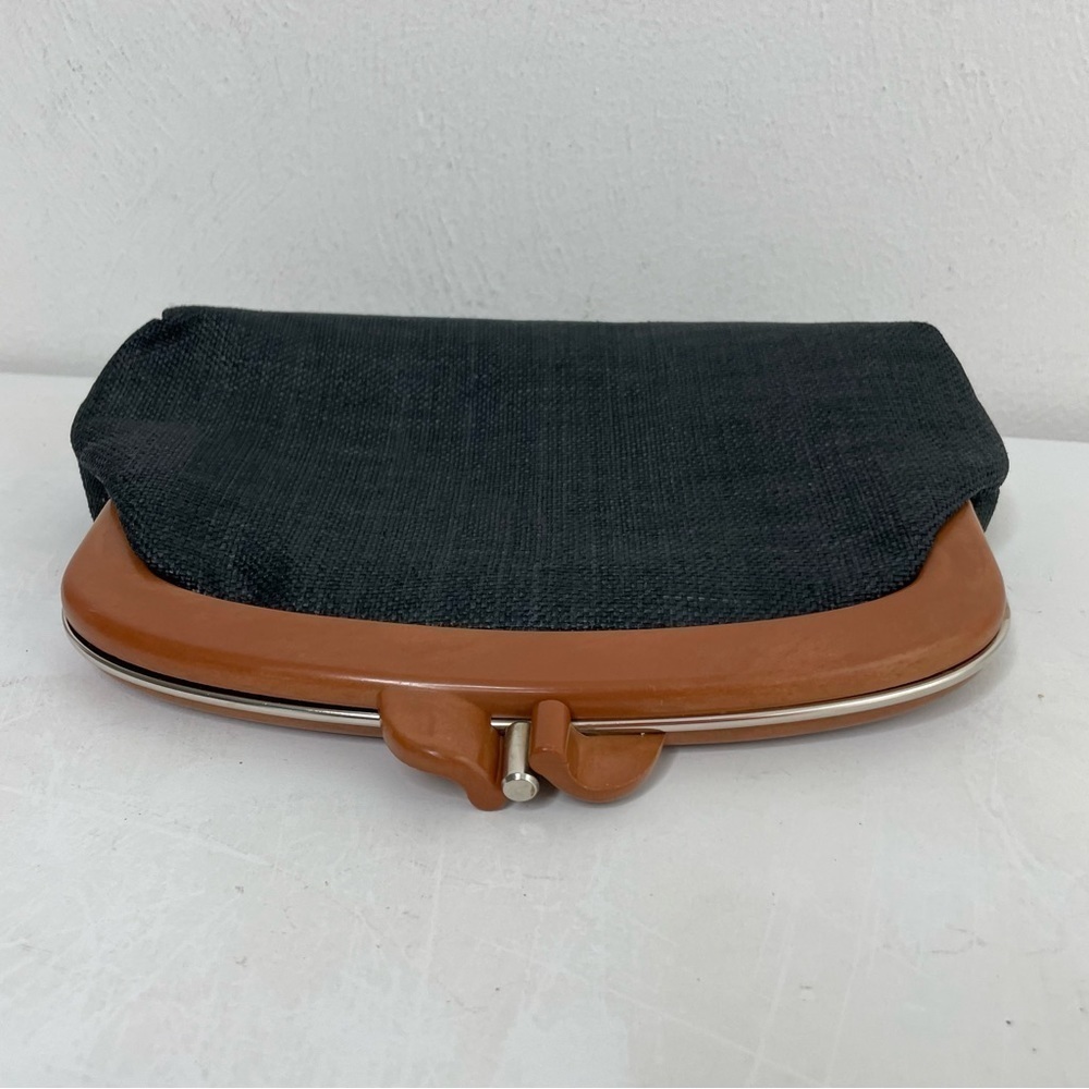 Vintage Mid-Century Modern MCM Minimalist Woven Clutch Purse Hong Kong - Picture 2 of 15